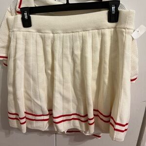 Sincerely Jules Light Knit Preppy Skirt/Shirt Set - NWT
